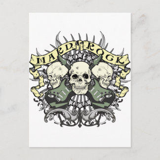Hard Rock Skull en Guitars Briefkaart