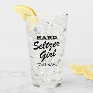 Hard seltzer meisje aangepaste vrijgezellenfeest g glas