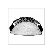 Hard Shell Beef Corn Taco Mexican Tex Mex Food Rubberstempel (Afrduk)