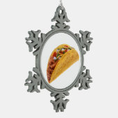 Hard Shell Taco Tin Sneeuwvlok Ornament (Links)