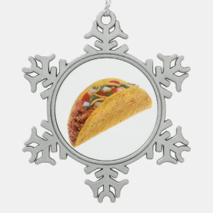 Hard Shell Taco Tin Sneeuwvlok Ornament
