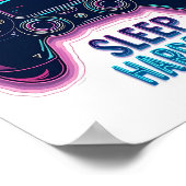 Hard slapen harder spelen poster (Hoek)