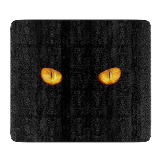 Hard Stare van Golden Bombay Cat Eyes Snijplank (Voorkant)