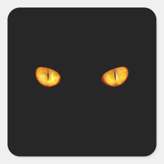 Hard Stare van Golden Bombay Cat Eyes Vierkante Sticker (Voorkant)