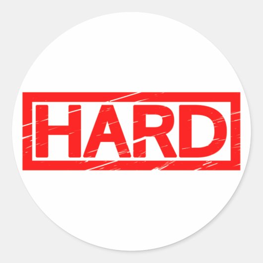 Hard Stempel Ronde Sticker (Voorkant)