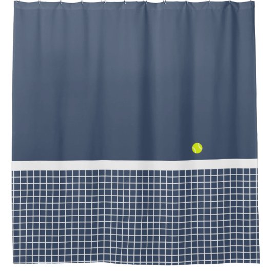 Hard ~ Tennis Court met bal Douchegordijn (Voorkant)