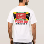 HARD TIME ZACHTE ZWAKKE MANNEN Basic Donker T-shir T-shirt (Achterkant)