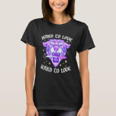Hard To Love Tiger Face Knife Dagger Emo Break Up T-shirt (Voorkant)