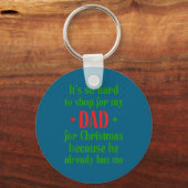 Hard To Shop For My Dad Funny Christmas Quote Sleutelhanger (Voorkant)