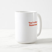 Hard trainen. Licht optillen. Bullio Cartoon Desig Koffiemok (Voorkant rechts)