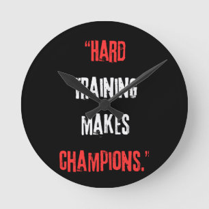 Hard trainen maakt kampioenen. ronde klok