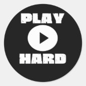 Hard Tri-Blend afspelen Ronde Sticker (Voorkant)