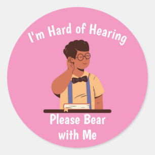 Hard van het gehoor Beer alsjeblieft met mij Ronde Sticker