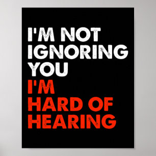 Hard van het gehoor Fun ASL Gebarentaal Doof Aware Poster