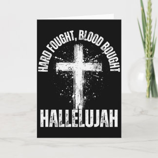 Hard Verworven Bloed Gekochte Hallelujah Kruis Ger Kaart