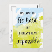 hard werken | Aanmoediging van Waterverf Briefkaart (Voorkant / Achterkant)