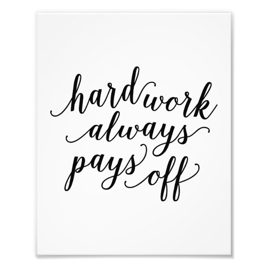 hard werken | Art Print Foto Afdruk (Voorkant)