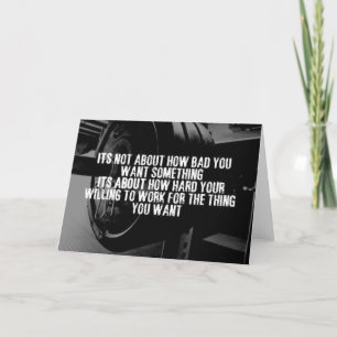 HARD WERKEN - Bodybuilding Workout Motivatie Kaart