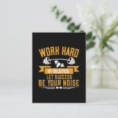 Hard werken briefkaart (Staand voorkant)