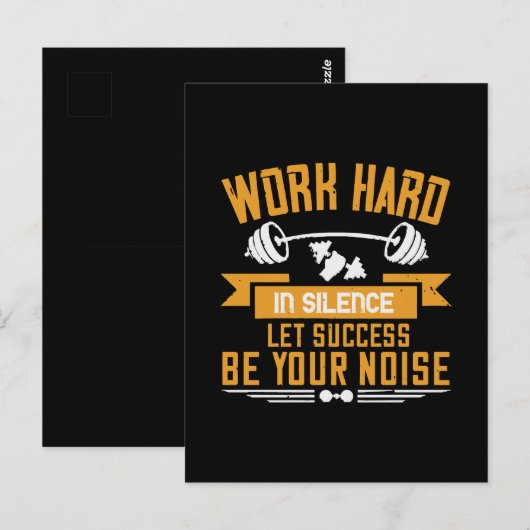 Hard werken briefkaart (Voorkant / Achterkant)