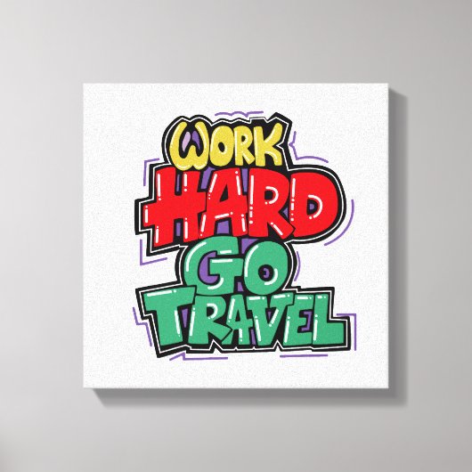 hard werken canvas afdruk (Voorkant)