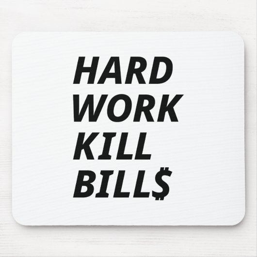 HARD WERKEN DOODT REKENINGEN MUISMAT (Voorkant)