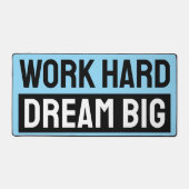Hard werken Dream Big Blue Bureaumat (Voorkant)