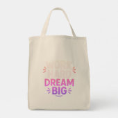 Hard werken Dromen Grote Canvas tas (Achterkant)