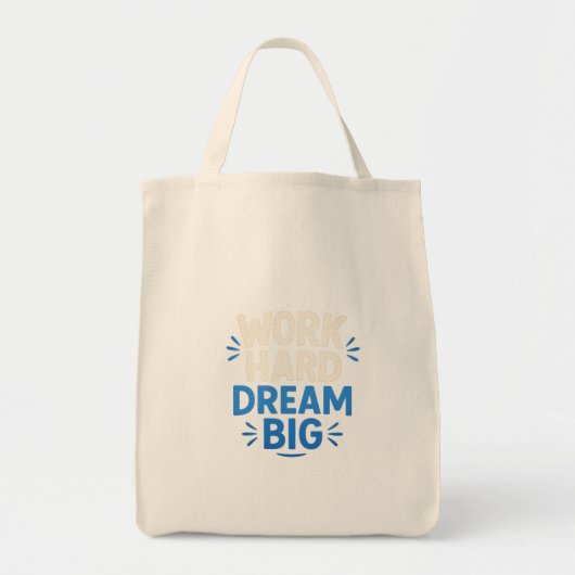 Hard werken Dromen Grote Canvas tas (Voorkant)