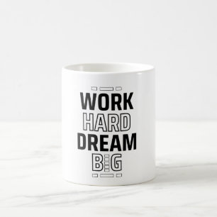 Hard Werken Droom Groot Motivatie Truckerhoed In Koffiemok