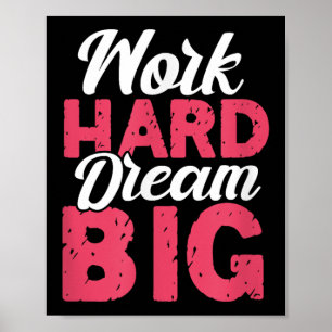 Hard Werken Droom Grote Motivatie Inspiratie Aanmo Poster