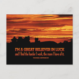 Hard werken en Luck Post Kaart