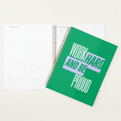 Hard werken en wees trots, Motiverende quote Planner (Display)