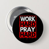 HARD WERKEN HARD BIDDEN RONDE BUTTON 7,6 CM (Voorkant /achterkant)