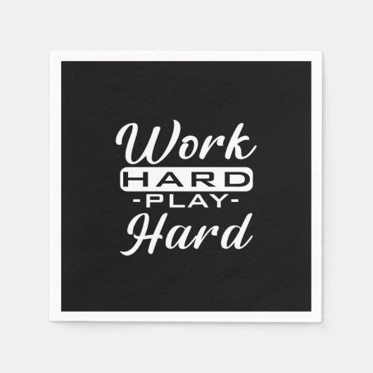 Hard werken - Hard spelen - Dag van de Arbeid Servet (Voorkant)