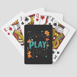 Hard werken, hard spelen Motivatieleus Fun Desi Pokerkaarten