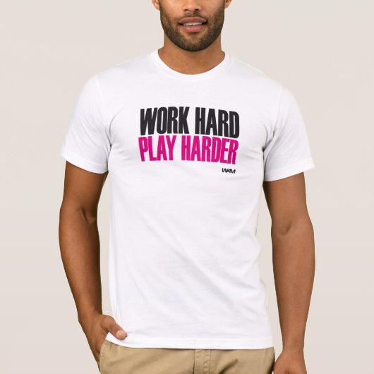 hard werken harder t-shirt (Voorkant)