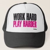 hard werken harder trucker pet (Voorkant)