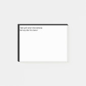 Hard werken heeft nooit iemand gedood post-it® notes (Voorkant)