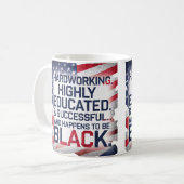 Hard werken, hoog opgeleid en succesvol... koffiemok (Voorkant links)