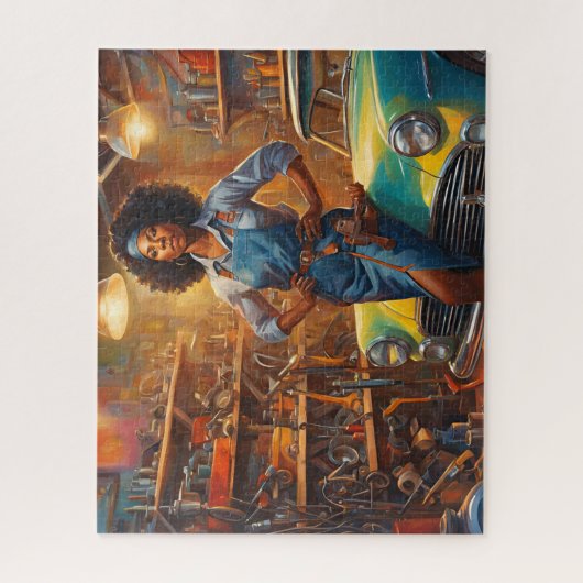 Hard werken in de winkel legpuzzel (Verticaal)