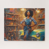 Hard werken in de winkel legpuzzel (Horizontaal)