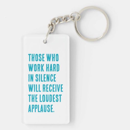 Hard werken in Silence Sleutelhanger - Luid Applau (achterkant)