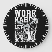 Hard werken in stilte - gym, workout, buikbouw grote klok (Voorkant)