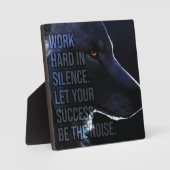 Hard werken in stilte - Succes - Wolf Motivatie Fotoplaat (Voorkant)