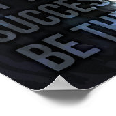 Hard werken in stilte - Succes - Wolf Motivatie Poster (Hoek)