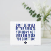 hard werken, inspanning, betalen! briefkaart (Staand voorkant)