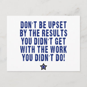 hard werken, inspanning, betalen! briefkaart