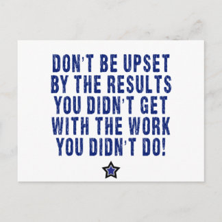 hard werken, inspanning, betalen! briefkaart