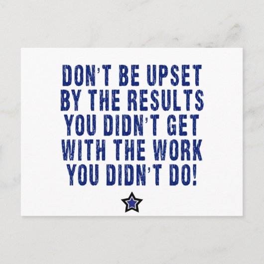 hard werken, inspanning, betalen! briefkaart (Voorkant)